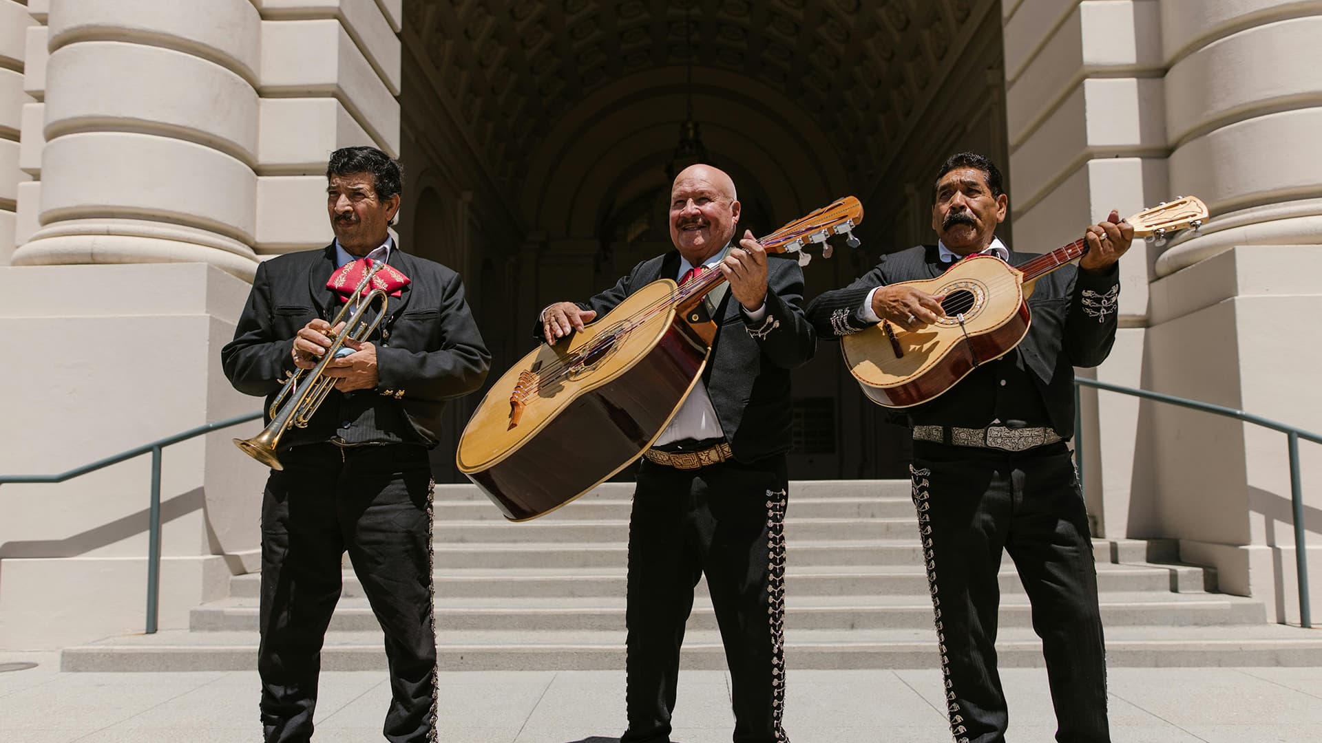 Professional mariachi band performing
